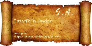 István Andor névjegykártya