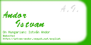 andor istvan business card